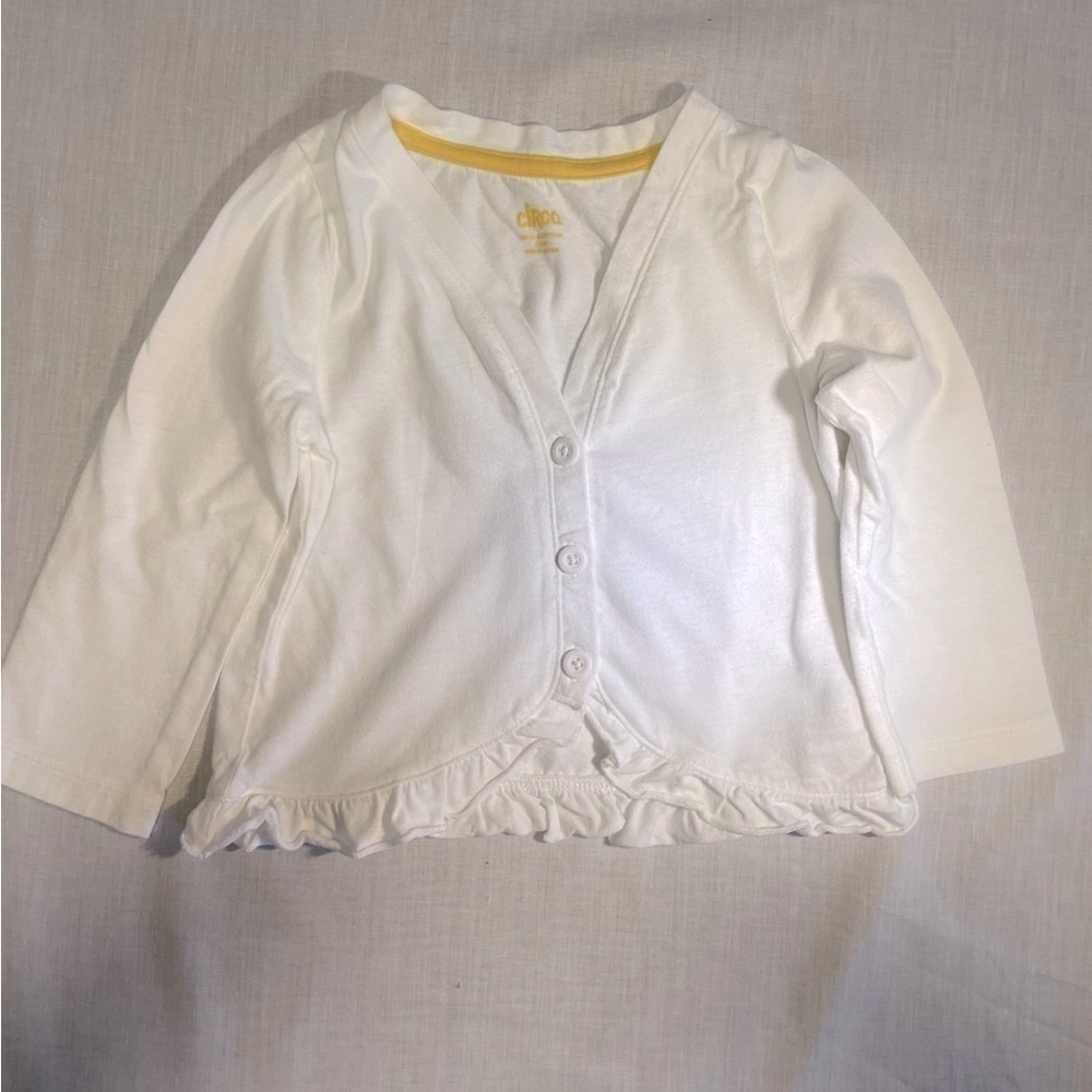 CIRCO white cardigan sweater. Size 24 months.